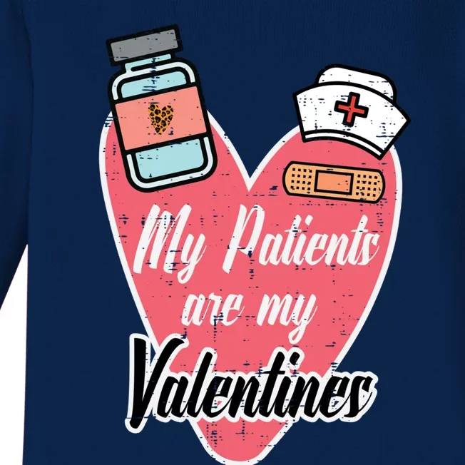 My Patients Are My Valentines Nurse Nursing Scrub Top Gift Baby Long Sleeve Bodysuit