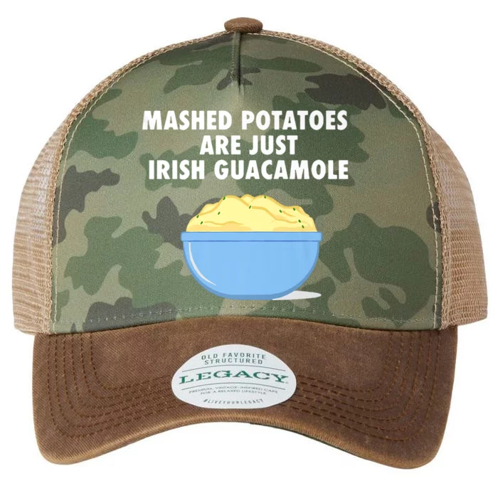 Mashed Potatoes Are Just Irish Guacamole Funny Food Legacy Tie Dye Trucker Hat