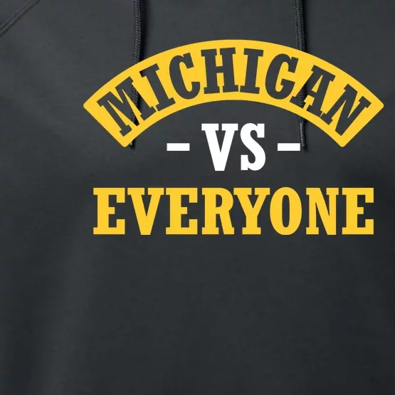 Michigan Pride Bold Statement Apparel Show Your Allegiance Performance Fleece Hoodie