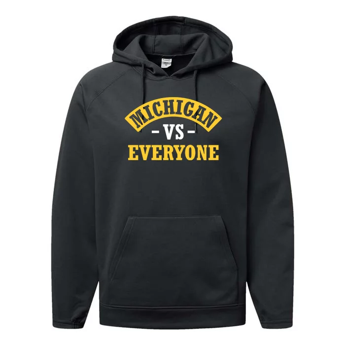 Michigan Pride Bold Statement Apparel Show Your Allegiance Performance Fleece Hoodie