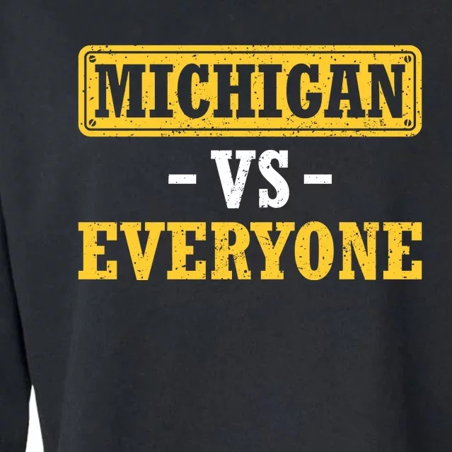 Michigan Pride Bold Statement Apparel: Show Your Allegiance Cropped Pullover Crew