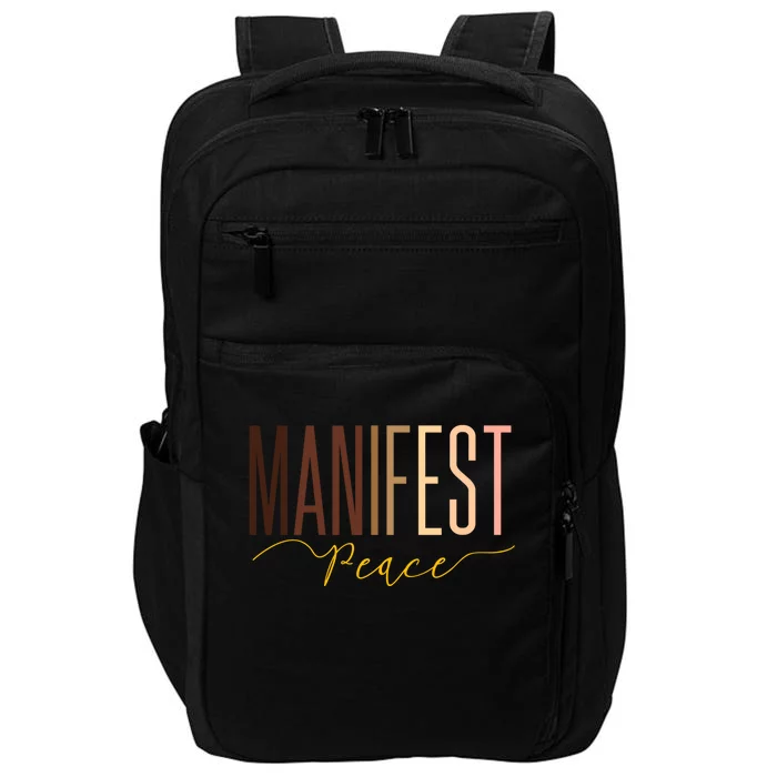 Manifest Peace Black Pride Juneteenth Celebrate Melanin Gift Impact Tech Backpack