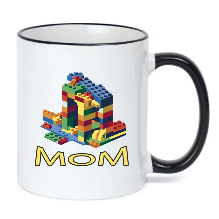 Mom Parent Brick Master Builder Building Blocks Set Family Gift Black Color Changing Mug