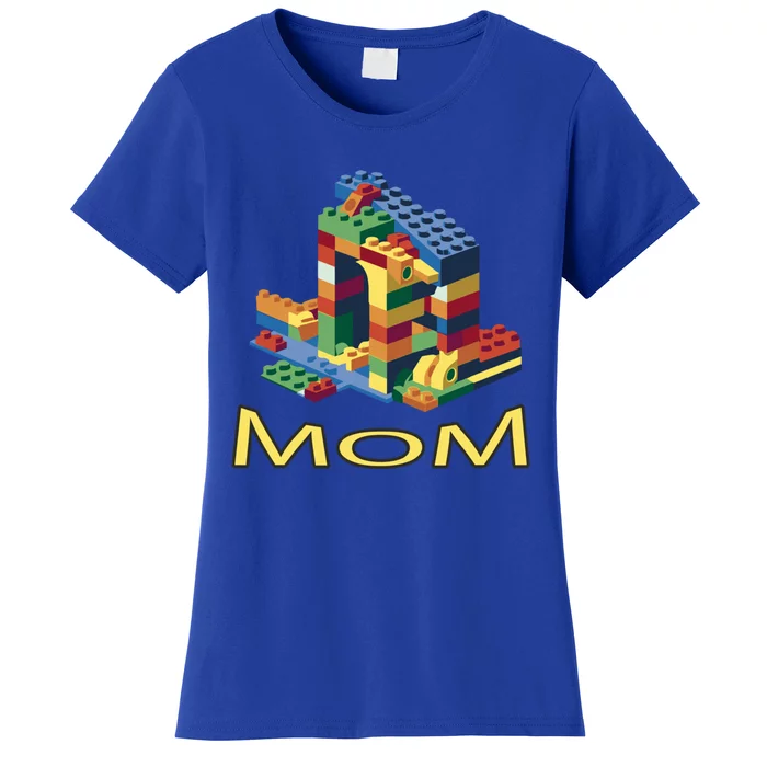 Mom Parent Brick Master Builder Building Blocks Set Family Gift Women's T-Shirt