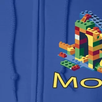 Mom Parent Brick Master Builder Building Blocks Set Family Gift Full Zip Hoodie