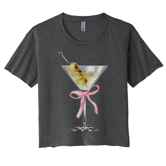 Martini P.I.N.K Bow For Girl Women's Crop Top Tee