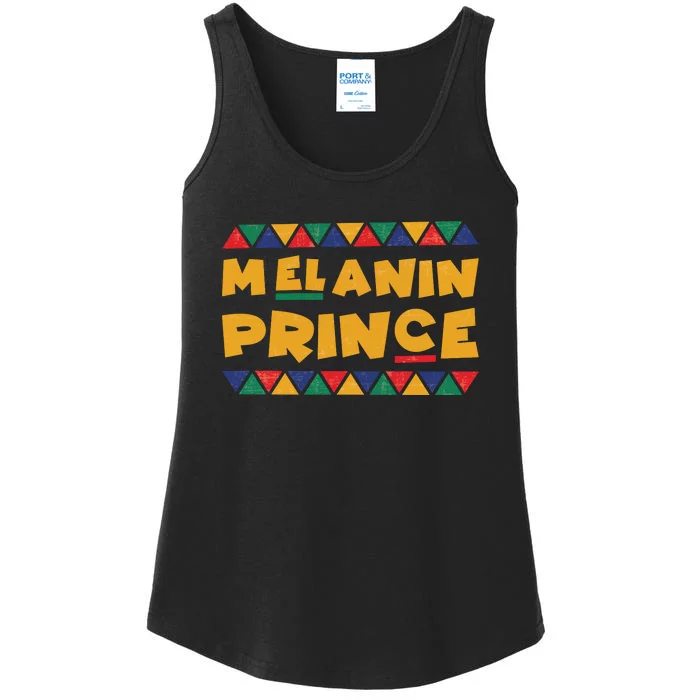 Melanin Prince Black Son Black Pride Family Matching Outfit Juneteenth Ladies Essential Tank