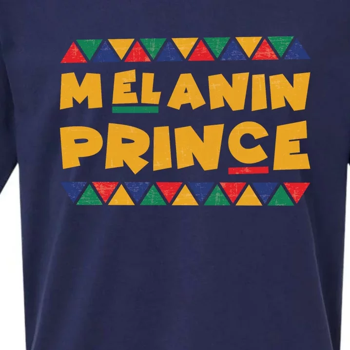 Melanin Prince Black Son Black Pride Family Matching Outfit Juneteenth Sueded Cloud Jersey T-Shirt