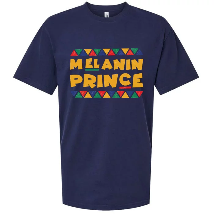 Melanin Prince Black Son Black Pride Family Matching Outfit Juneteenth Sueded Cloud Jersey T-Shirt