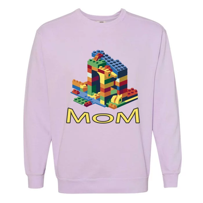 Mom Parent Brick Master Builder Building Blocks Set Family Gift Garment-Dyed Sweatshirt