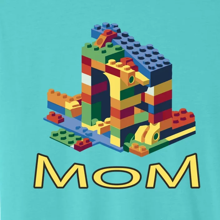 Mom Parent Brick Master Builder Building Blocks Set Family Gift ChromaSoft Performance T-Shirt