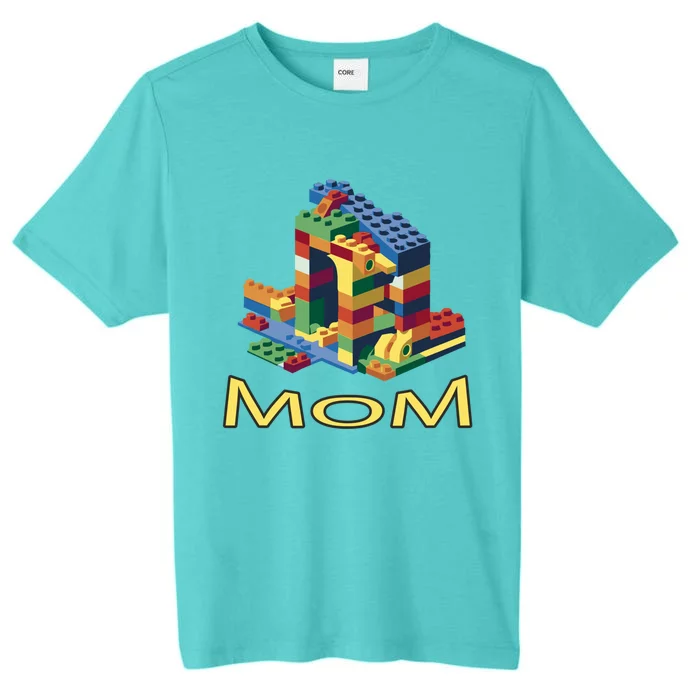 Mom Parent Brick Master Builder Building Blocks Set Family Gift ChromaSoft Performance T-Shirt