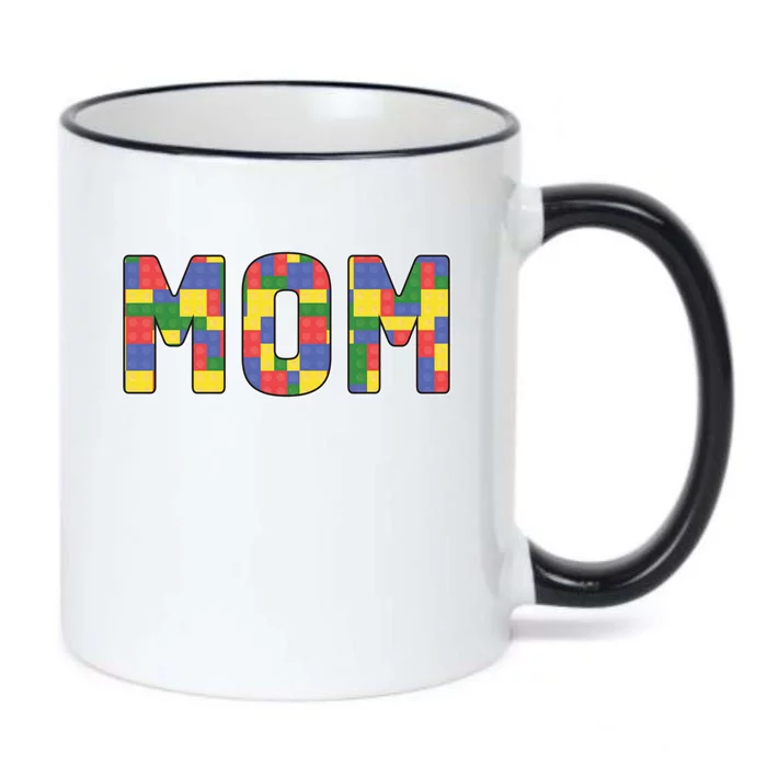 Mom Parents Brick Master Builder Building Blocks Set Family Funny Gift Black Color Changing Mug