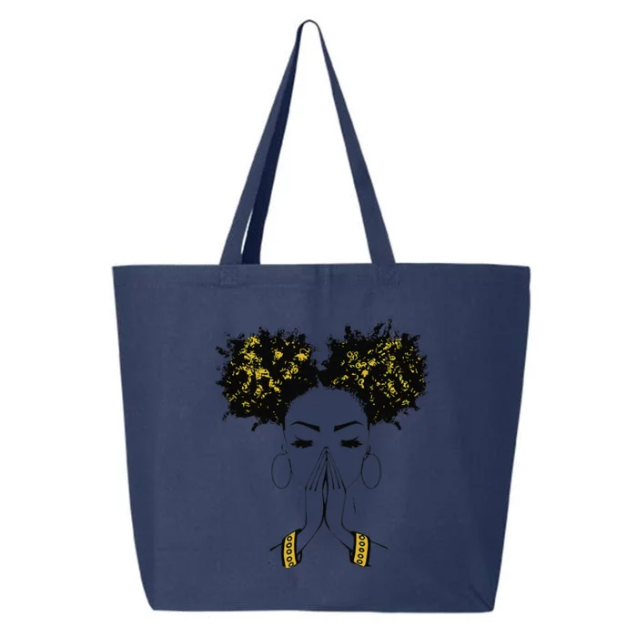 Melanin Poppin Black Girl Magic Plus Size Faith Based 25L Jumbo Tote