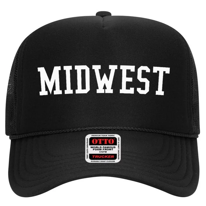 Midwest Prep Block Lettering Vintage Style High Crown Mesh Trucker Hat