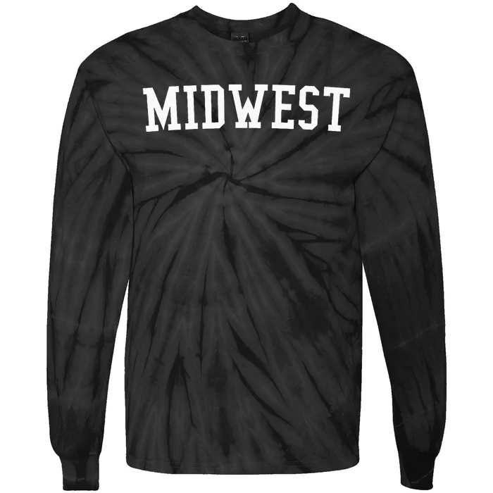 Midwest Prep Block Lettering Vintage Style Tie-Dye Long Sleeve Shirt