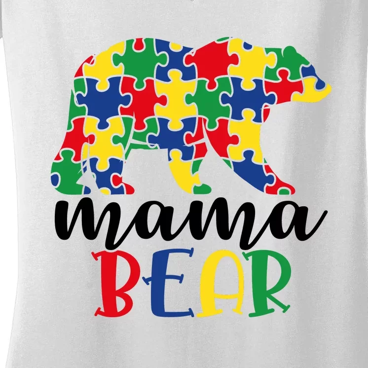 Mama Papa Bear Women's V-Neck T-Shirt