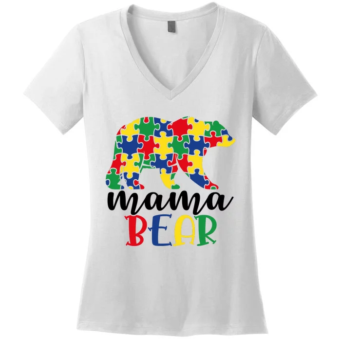 Mama Papa Bear Women's V-Neck T-Shirt