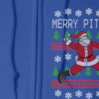 Merry Pitchmas Baseball Pitcher Funny Santa Christmas Gift Full Zip Hoodie