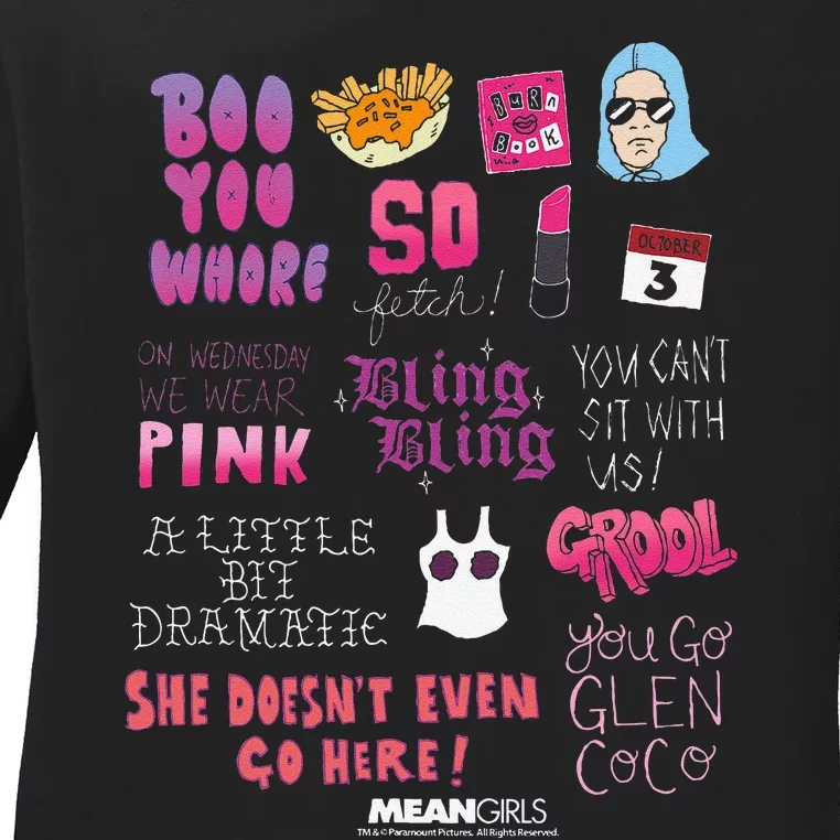 Mean Pin.K Boo You Fetch Ladies Long Sleeve Shirt