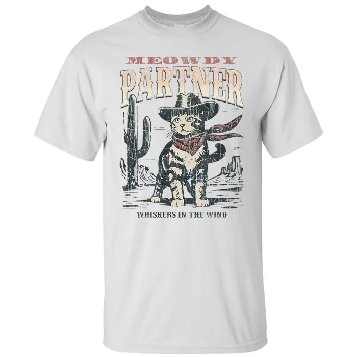 Meowdy Partner Cowboy Cat Vintage Tall T-Shirt