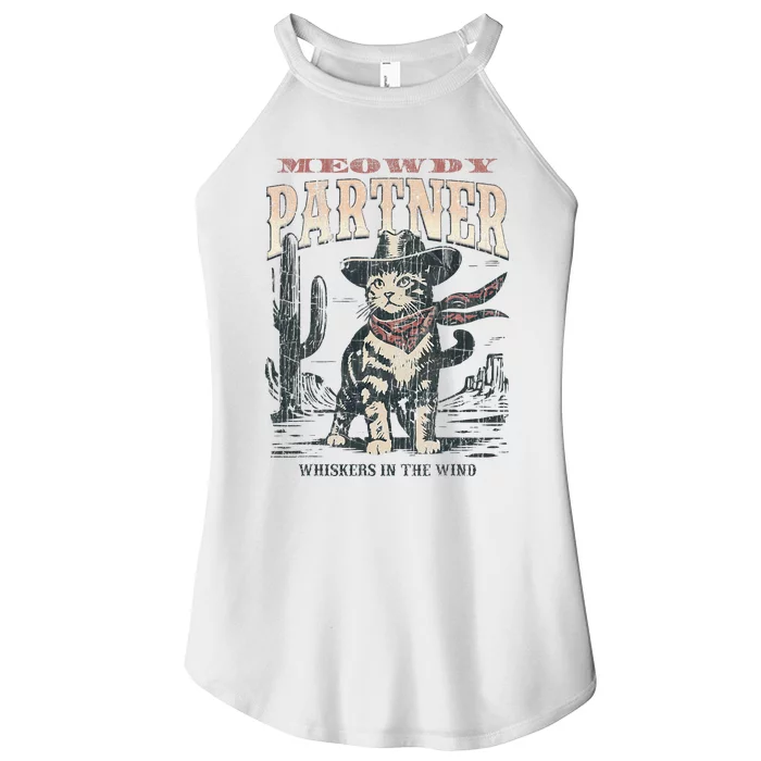 Meowdy Partner Cowboy Cat Vintage Women’s Perfect Tri Rocker Tank