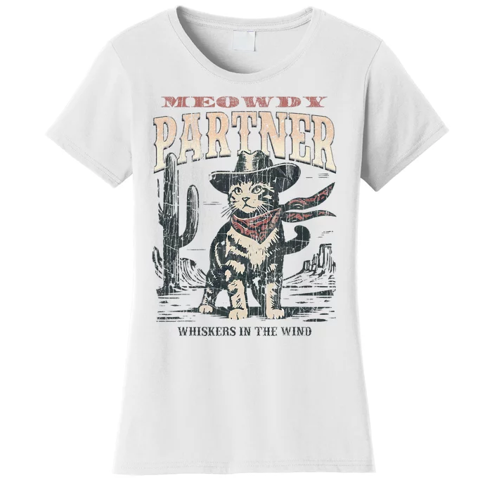 Meowdy Partner Cowboy Cat Vintage Women's T-Shirt