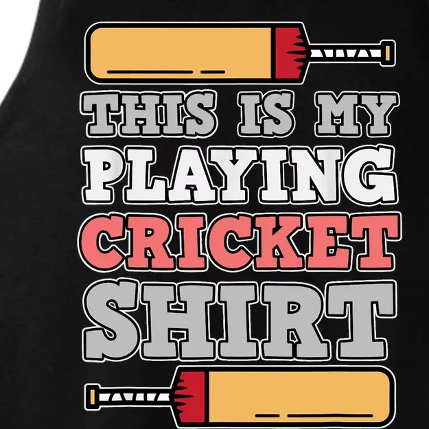 My Playing Cricket Sports Player Lover Team Coach Graphic Ladies Tri-Blend Wicking Tank