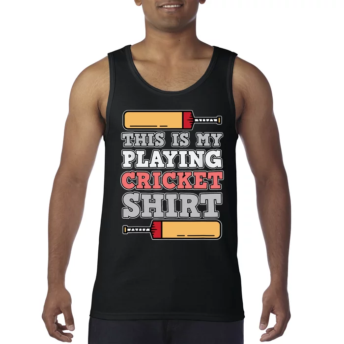 My Playing Cricket Sports Player Lover Team Coach Graphic Tank Top