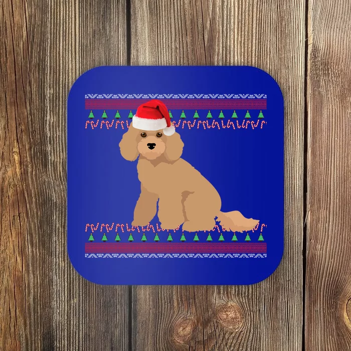 Miniature Poodle Christmas Cute Gift Coaster