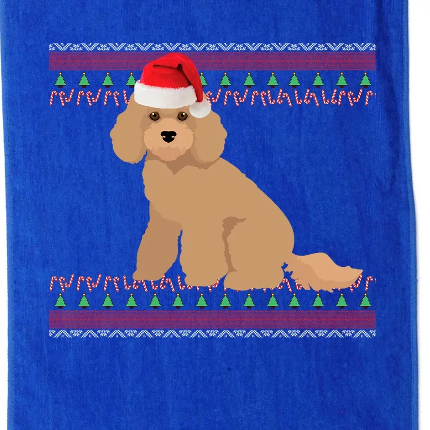 Miniature Poodle Christmas Cute Gift Platinum Collection Golf Towel