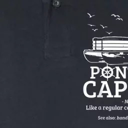 Mens Pontoon Captain Definition Funny Pontoon Boat Boating Softstyle Adult Sport Polo