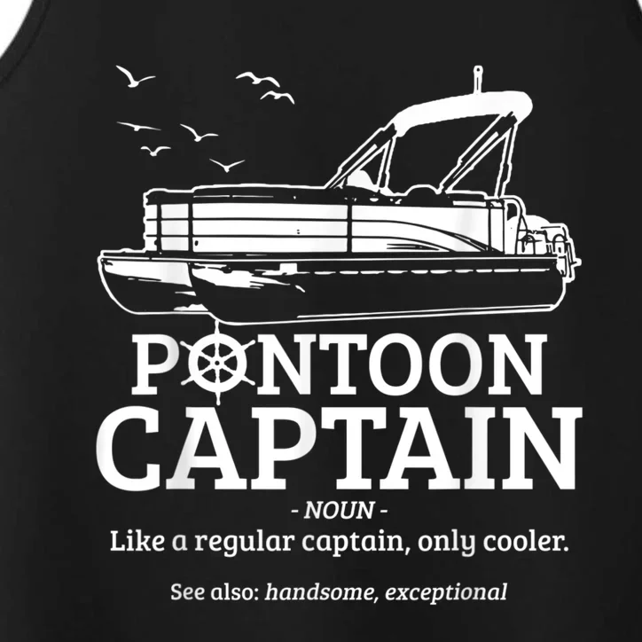 Mens Pontoon Captain Definition Funny Pontoon Boat Boating Performance Tank