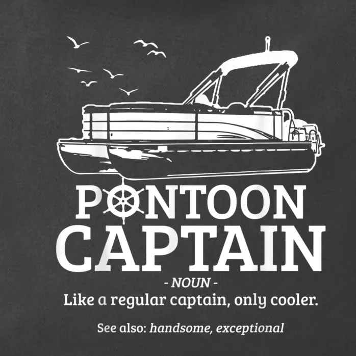 Mens Pontoon Captain Definition Funny Pontoon Boat Boating Zip Tote Bag