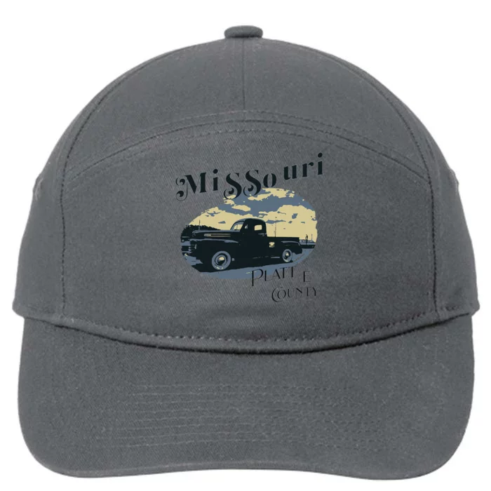 Missouri Platte County Vintage Classic Old Truck 7-Panel Snapback Hat