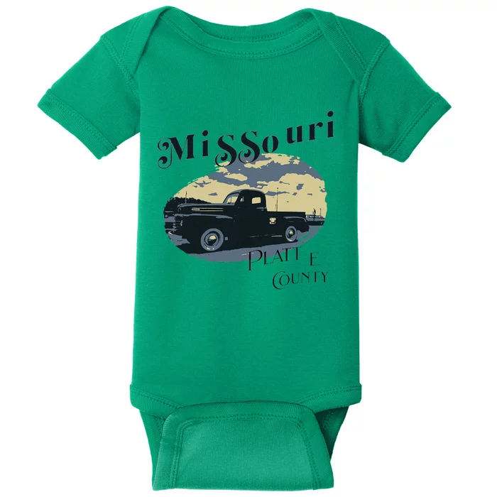 Missouri Platte County Vintage Classic Old Truck Baby Bodysuit