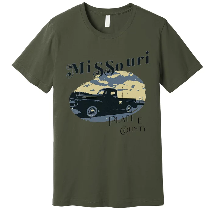 Missouri Platte County Vintage Classic Old Truck Premium T-Shirt