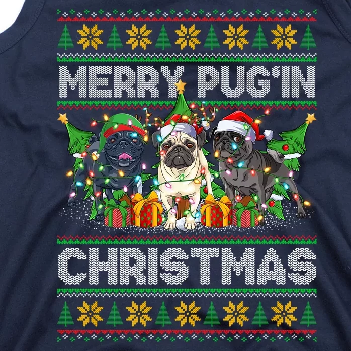 Merry PugIn Christmas Gift Tank Top