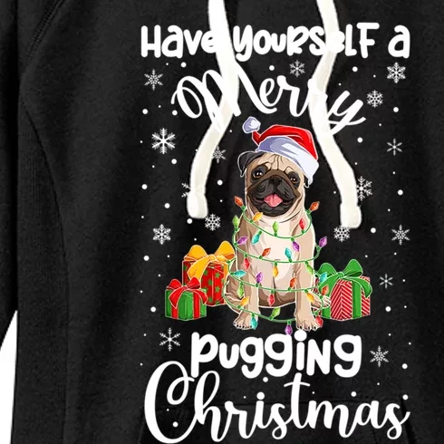 Merry Pugging Christmas Pug Xmas Party Pug Gift Women's Fleece Hoodie