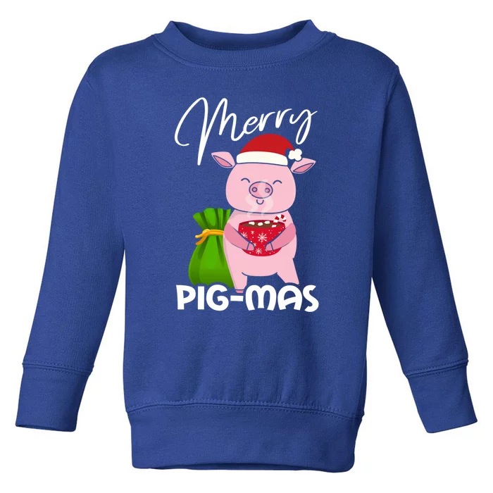 Merry Pigmas Christmas Pig For Swine Lovers Gift Toddler Sweatshirt