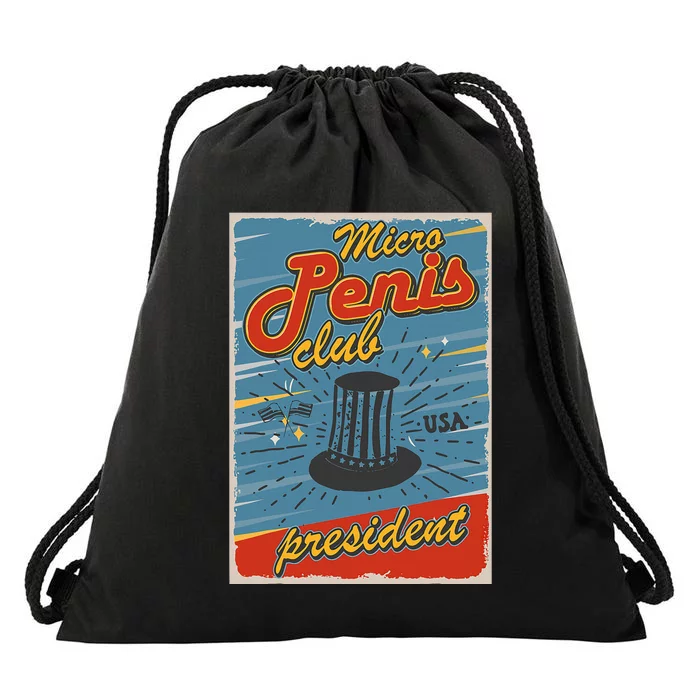 Micro Penis Club President Drawstring Bag