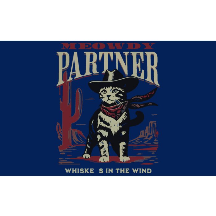 Meowdy Partner Cowboy Cat Vintage Cowboy Bumper Sticker