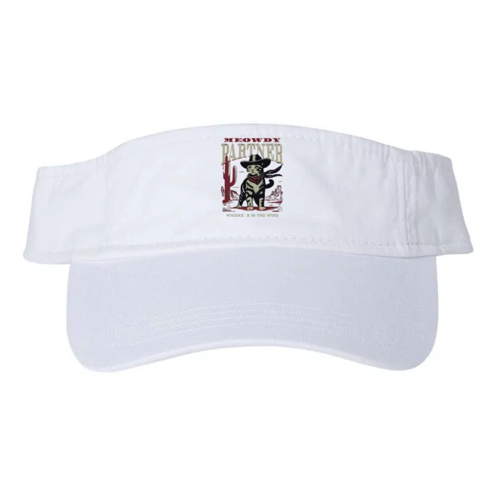 Meowdy Partner Cowboy Cat Vintage Cowboy Valucap Bio-Washed Visor