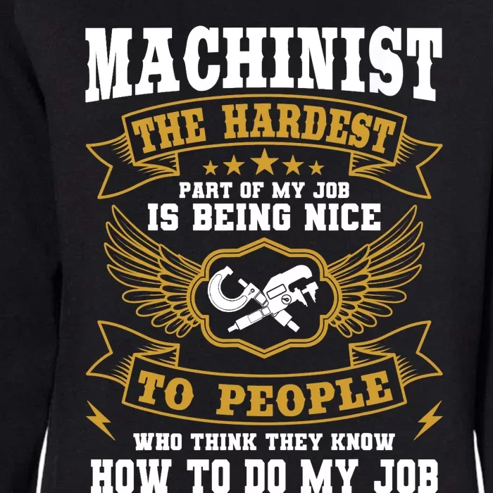 Machinist Profession CNC Machine Tools Operator Machinery Womens California Wash Sweatshirt