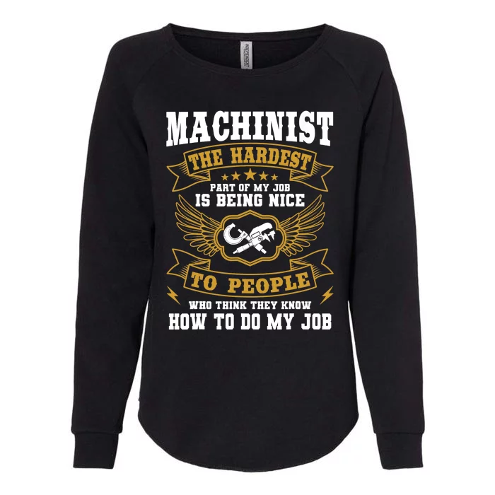 Machinist Profession CNC Machine Tools Operator Machinery Womens California Wash Sweatshirt