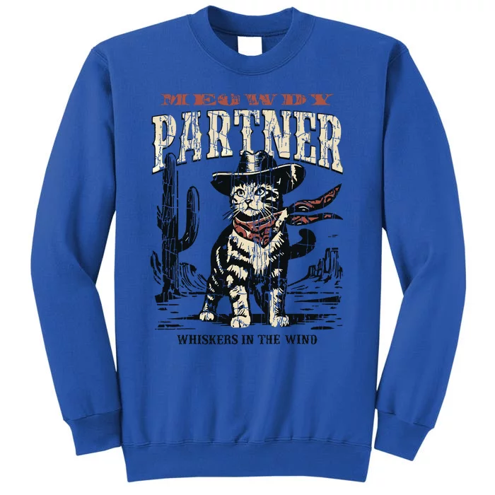 Meowdy Partner Cowboy Cat Vintage Tall Sweatshirt