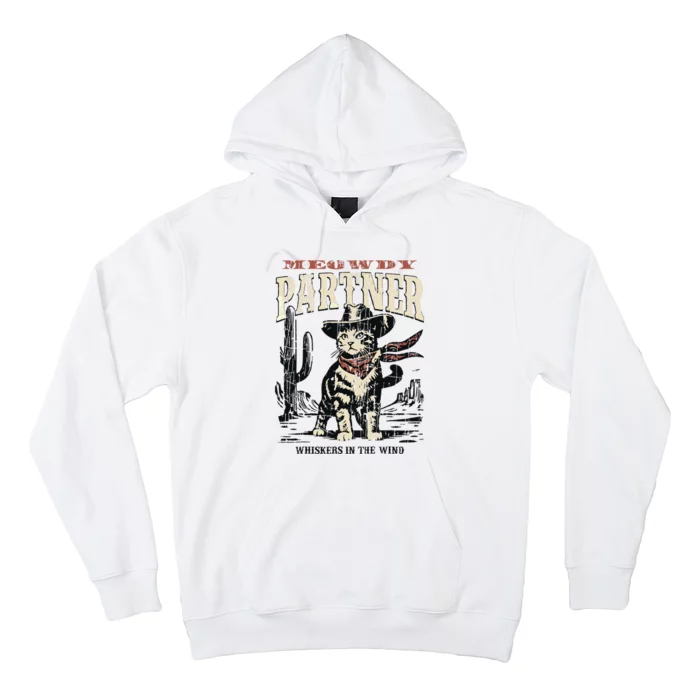 Meowdy Partner Cowboy Cat Vintage Hoodie