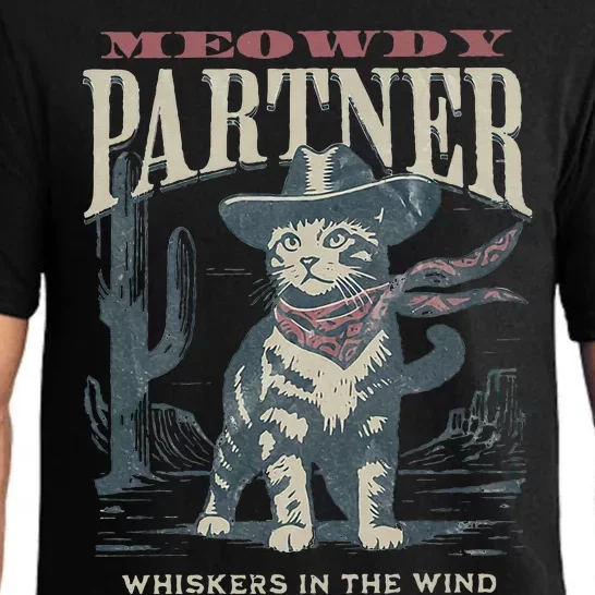 Meowdy Partner Cowboy Cat Country Western Pajama Set