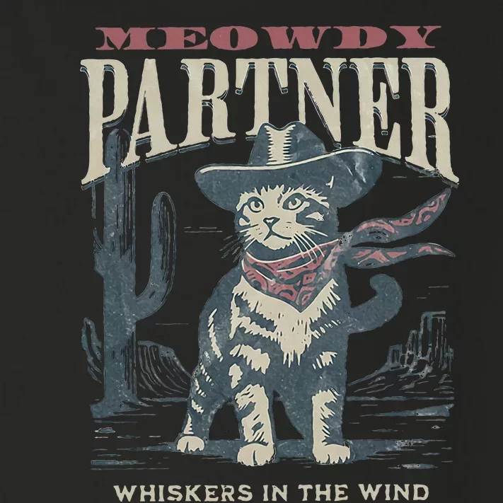 Meowdy Partner Cowboy Cat Country Western Toddler Long Sleeve Shirt