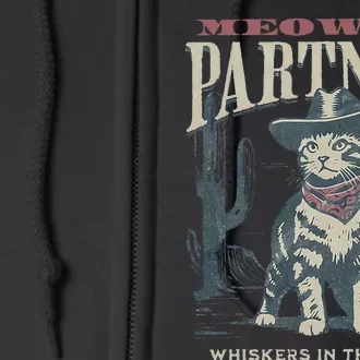 Meowdy Partner Cowboy Cat Country Western Full Zip Hoodie